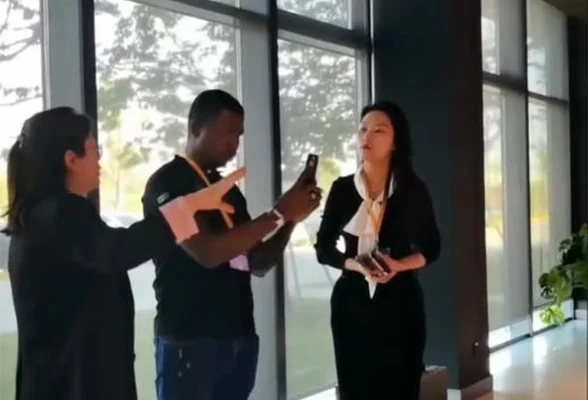 Traders come to visit the factory