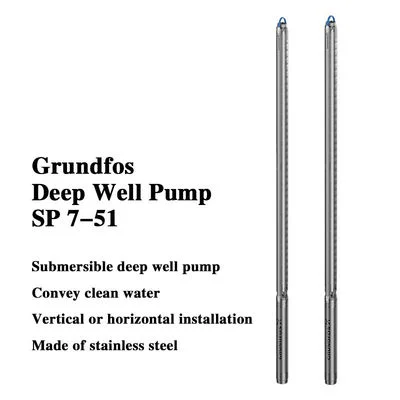 110 Volt Stainless Steel Grundfos Submersible Deep Well Pump Centrifugal Pump - 2