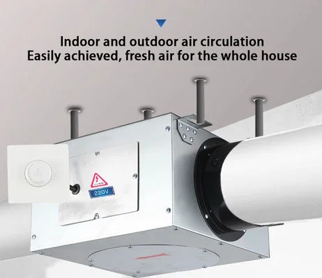Super Slim Erv Fresh Air System Single Flow Air Purification Ventilation Hrv Air Recuperator - 3