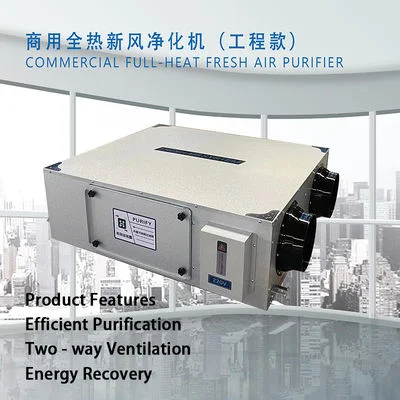 110V/220V Engineering Use Fresh Air Diffuser Mechanical Ventilation System Heating Recovery Ventilator - 2