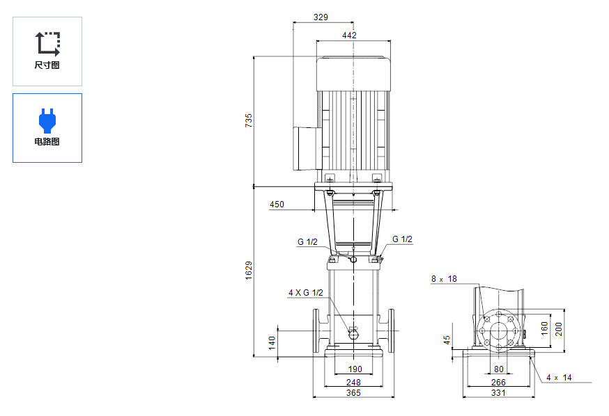 Grundfos CR 64-8-2 Vertical Multistage Centrifugal Pump High Head High Pressure Boosting Pump High-Rise Water Supply Pump Domestic and Industrial Water - 3