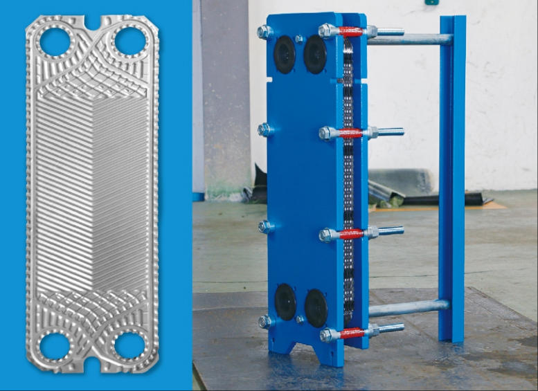 Semi-welded plate heat exchanger for heating and corrosive medium cooling - 4