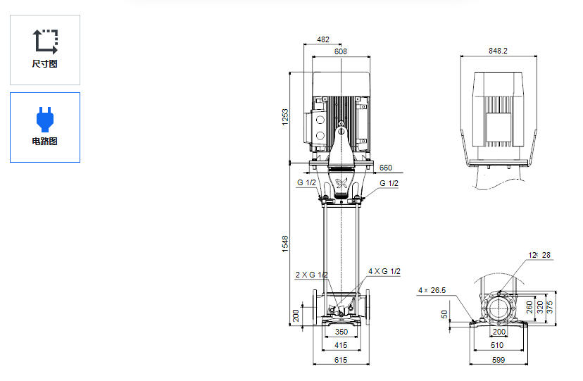 Grundfos CR 255-6-2 Water Pipeline System Circulating Booster Centrifugal High Pressure Pump - 3