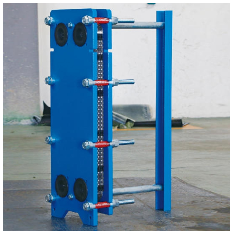 Semi-welded plate heat exchanger for heating and corrosive medium cooling